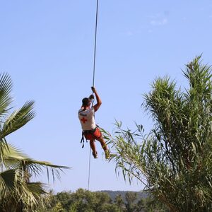 Giant Tyrolienne : A flight over Lac Perrin!